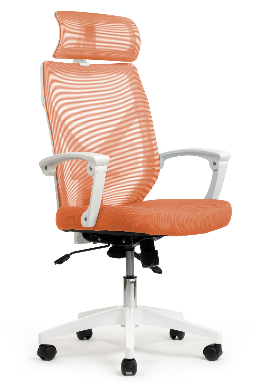 Кресло Oliver RCH W-203AC Белый пластик/Оранжевый