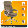 Кресло для руководителя Everprof Кресло Everprof Boss (Босс) T Ткань Коричневый