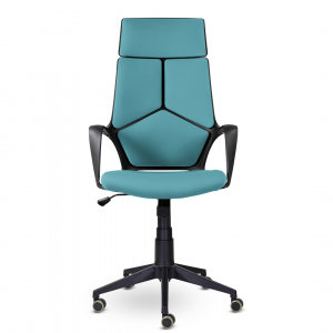 Офисное кресло , IQ , (black plastic blue) черный пластик, небесно-голубая ткань, Арт. nord-00-00003981 в магазине 5kresel