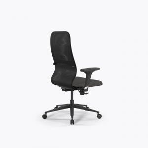 Купить офисное кресло SynchroSit 8 B2-9D - X2+Bahama /Uh00/Wh12/D02P(M25.B11.G19.W02), Черный-Тем.серый, Арт. z509231442 в магазине 5kresel