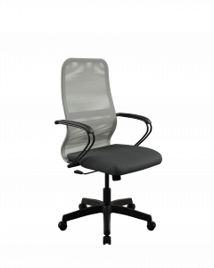 Купить офисное кресло Sit 8 B2-8K - X1+UMF(X1) /Uh00/Wh00/K3bL(M09.B02.G15.W01), Св.серый-Черный, Арт. zE3.57.1.222 в магазине 5kresel