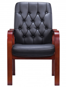 Купить офисное кресло Кресло Everprof Monaco Wood (Монако Вуд) CF Экокожа Черный, Арт. eve4926 в магазине 5kresel
