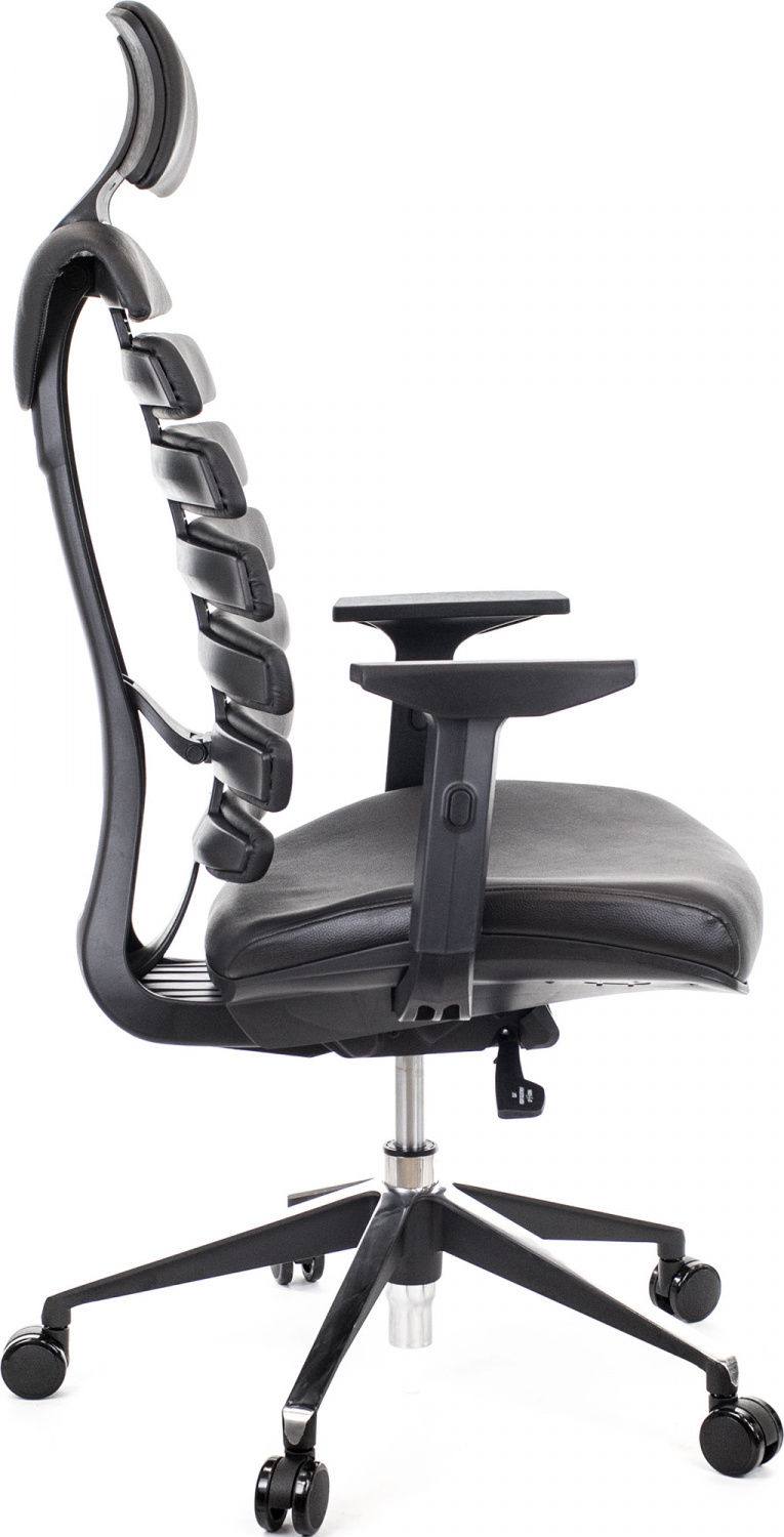 Офисное кресло Everprof Кресло Everprof Ergo Black (Эрго Блэк) Кожа Черный