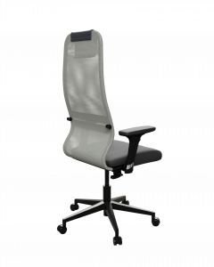 Офисное кресло Sit 8 B1-8D - X1+UMF(X1) /Uh00/Wh00/D02P(M09.B11.G19.W02), Св.серый-Черный, Арт. zDE.D.1.243 в магазине 5kresel
