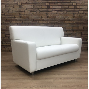 Купить (kle3-d2-w) Диван офисный Клерк 3 двойной Размер: 152 х 80 см, белый Ecotex 3002