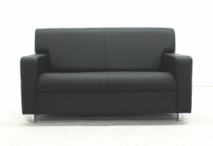 Купить Диван офисный GRUPPO 396 Клерк 3 двойной, черный Ecotex 3001