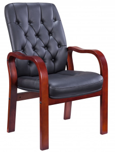 Купить офисное кресло Кресло Everprof Monaco Wood (Монако Вуд) CF Экокожа Черный, Арт. eve4926 в магазине 5kresel