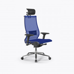Офисное кресло METTA Samurai L2-5D - TS /Kc00/Nc00/D04P/H13mL-3D(M26.B32.G25.W03), Синий, Синий