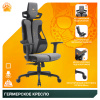 игровое кресло Everprof Serval S Ткань Черный/Серый