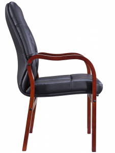 Купить офисное кресло Кресло Everprof Monaco Wood (Монако Вуд) CF Экокожа Черный, Арт. eve4926 в магазине 5kresel