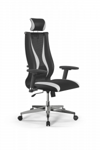 Офисное кресло Sit 10 B2-170D - T+UMF(SY271)+Extra /Kb38/Wh09/D03P/H3mL-Pf-2D(M09.B22.G18.W02), Черный-Белый, Арт. z509215176 в магазине 5kresel