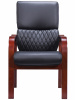 Офисное кресло Everprof President Wood CF Экокожа Черный