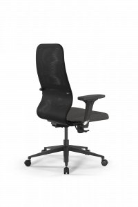 Купить офисное кресло SynchroSit 8 B2-9D - X2+Bahama /Uh00/Wh12/D02P(M20.B11.G19.W02), Черный-Тем.серый, Арт. z509231435 в магазине 5kresel