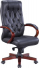 Премиальное кресло Everprof Кресло Everprof Monaco Wood (Монако Вуд) Экокожа Черный