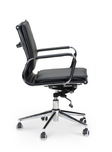 Офисное кресло Кресло офисное, Харман LB, (black) хром, черная экокожа, Арт. nord-11-00000066 в магазине 5kresel