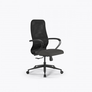 Купить офисное кресло SynchroSit 8 B2-9K - X2+Bahama /Uh00/Wh12/K3bP(M25.B11.G19.W02), Черный-Тем.серый, Арт. z509231497 в магазине 5kresel
